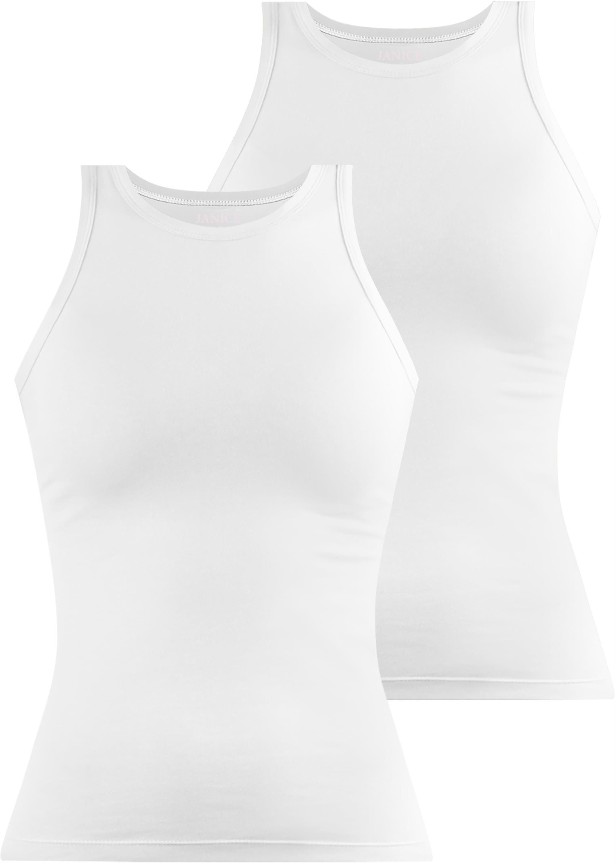 Janice Tanktop 2 x Damen Top hochgeschlossen Nauta Trägertop aus Baumwolle günstig online kaufen