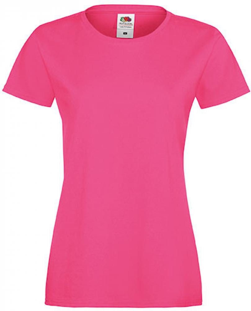 Fruit of the Loom Rundhalsshirt Lady-Fit Sofspun® Damen T-Shirt