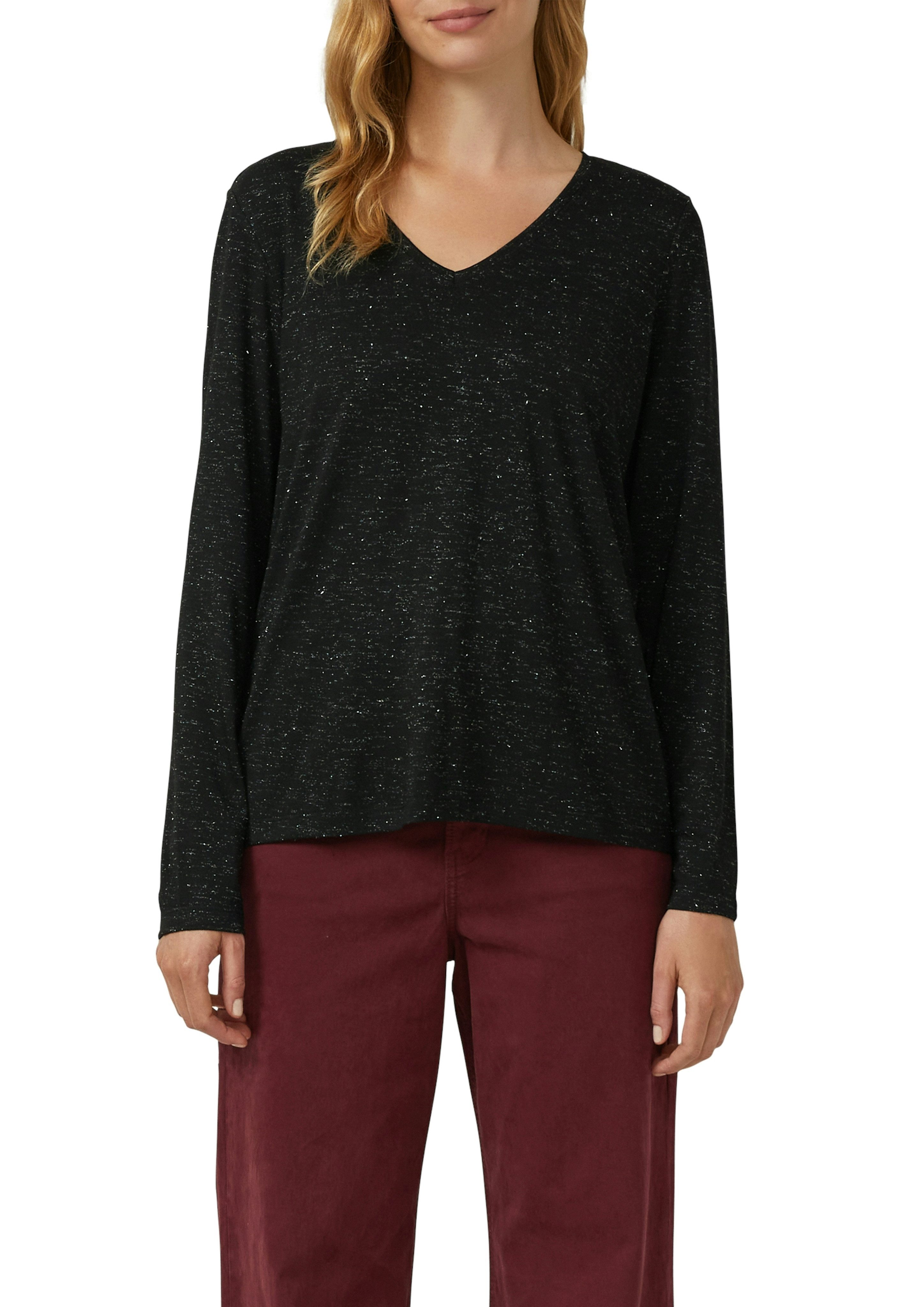 s.Oliver Langarmshirt mit V-Ausschnitt