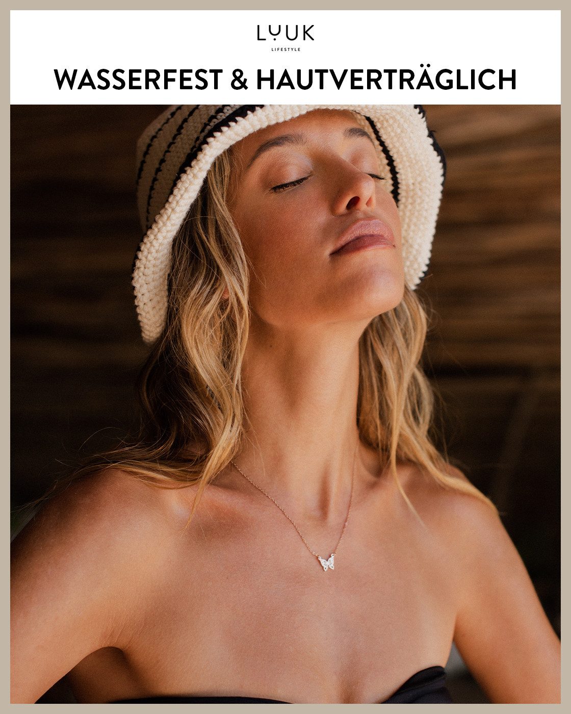 LUUK LIFESTYLE Kette mit Anhänger Schmetterling, günstig online kaufen