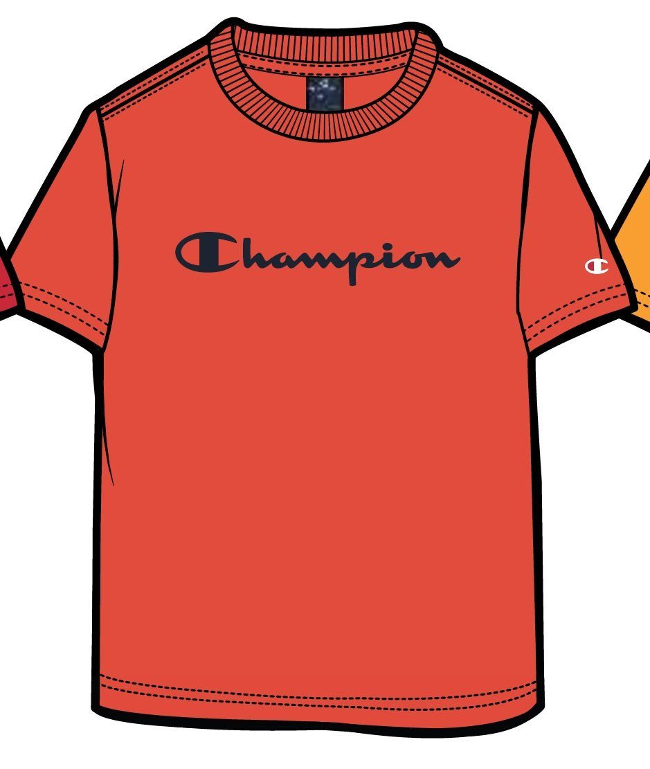 Champion T-Shirt (Baumwolle) Big Logo Print feuerrot Jungen