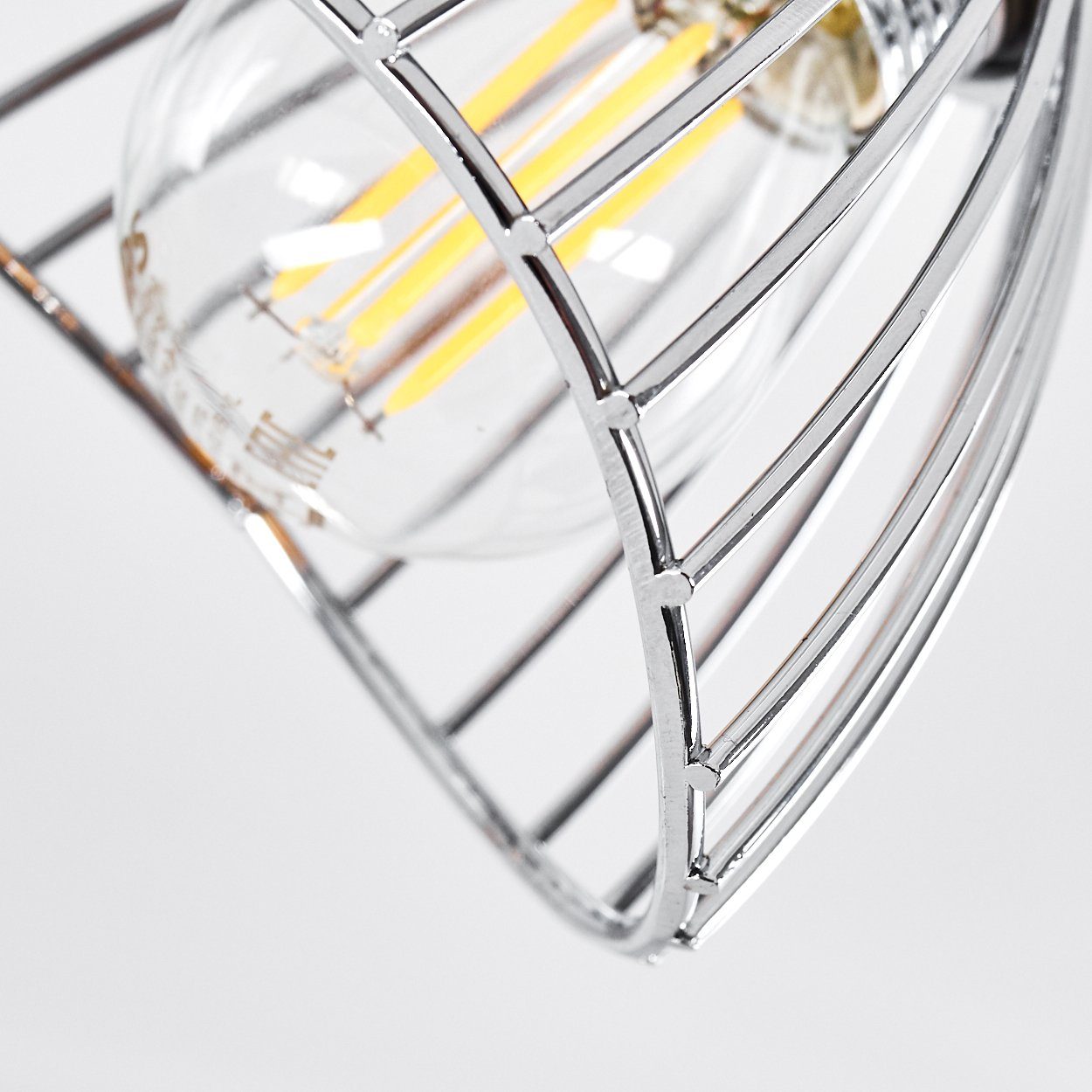Gittern 4xE14, mit moderner Deckenleuchte Deckenlampe Metall ohne Strahlern, hofstein Schwarz/Chrom, aus »Spin« verstellbaren in mit Spot Leuchtmittel,