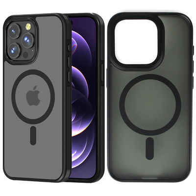 Wörleonline Handyhülle für Apple iPhone 15 Pro Max Hülle matt, Schutzhülle in matter Optik, MagSafe kompatible Hülle