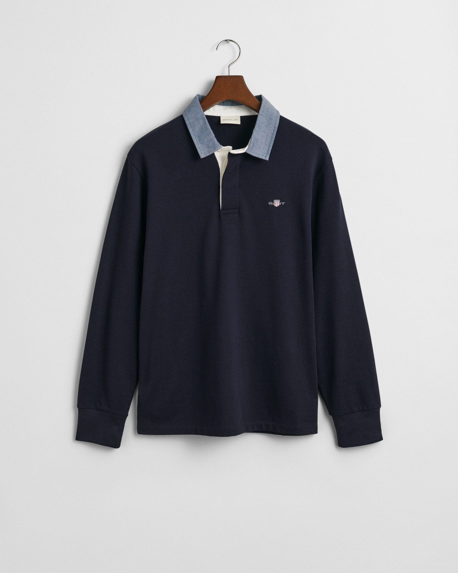 Langarm-Poloshirt REG CHAMBRAY HEAVY RUGGER