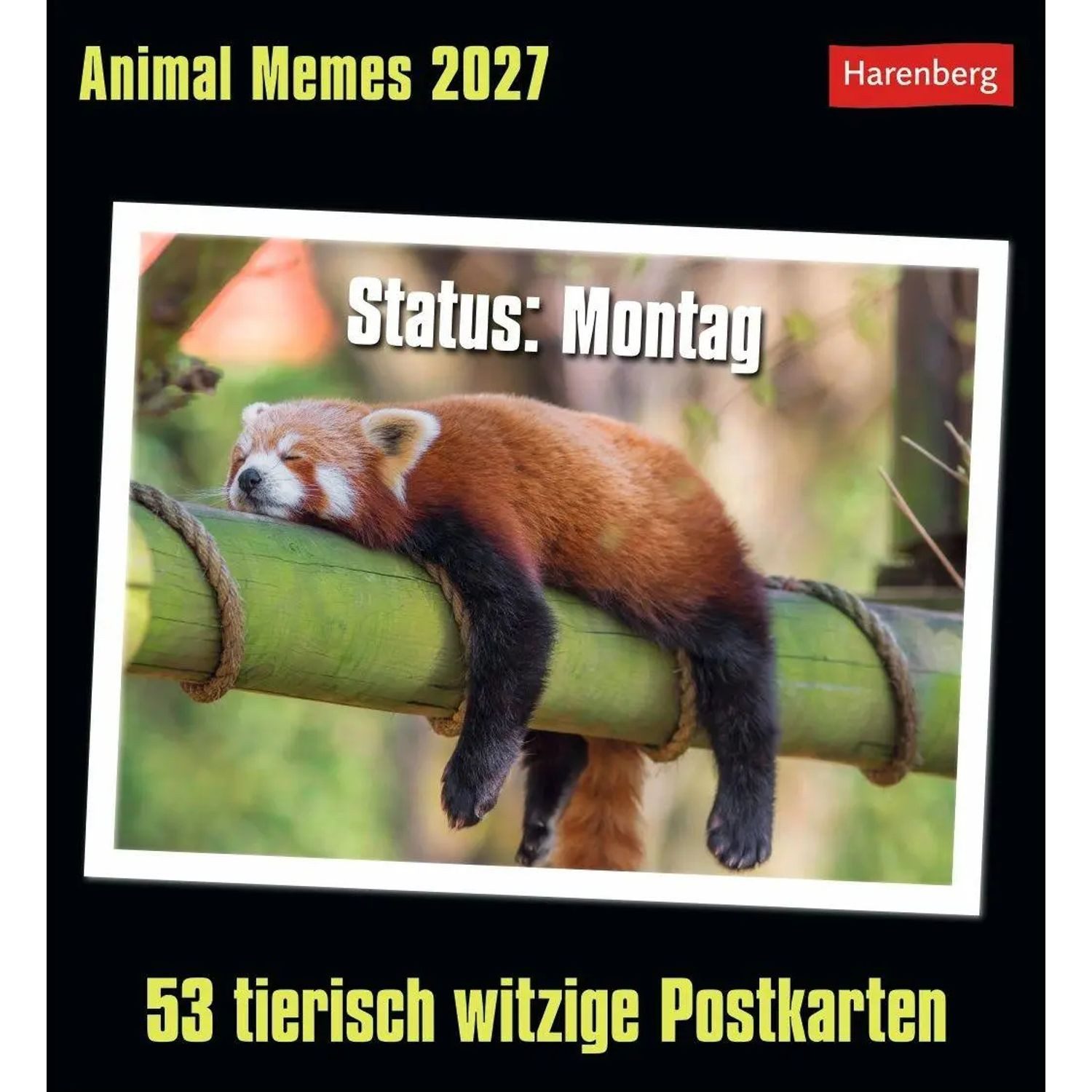 Harenberg Kalender Verlag Tischkalender Animal Memes Postkartenkalender 2027 - 53 tierisch witzige Postkarten