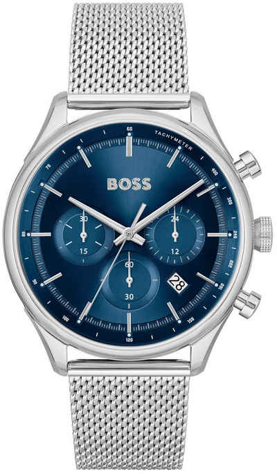 BOSS Chronograph GREGOR, 1514052, Quarzuhr, Herrenuhr, Armbanduhr, Stoppfunktion, Datum