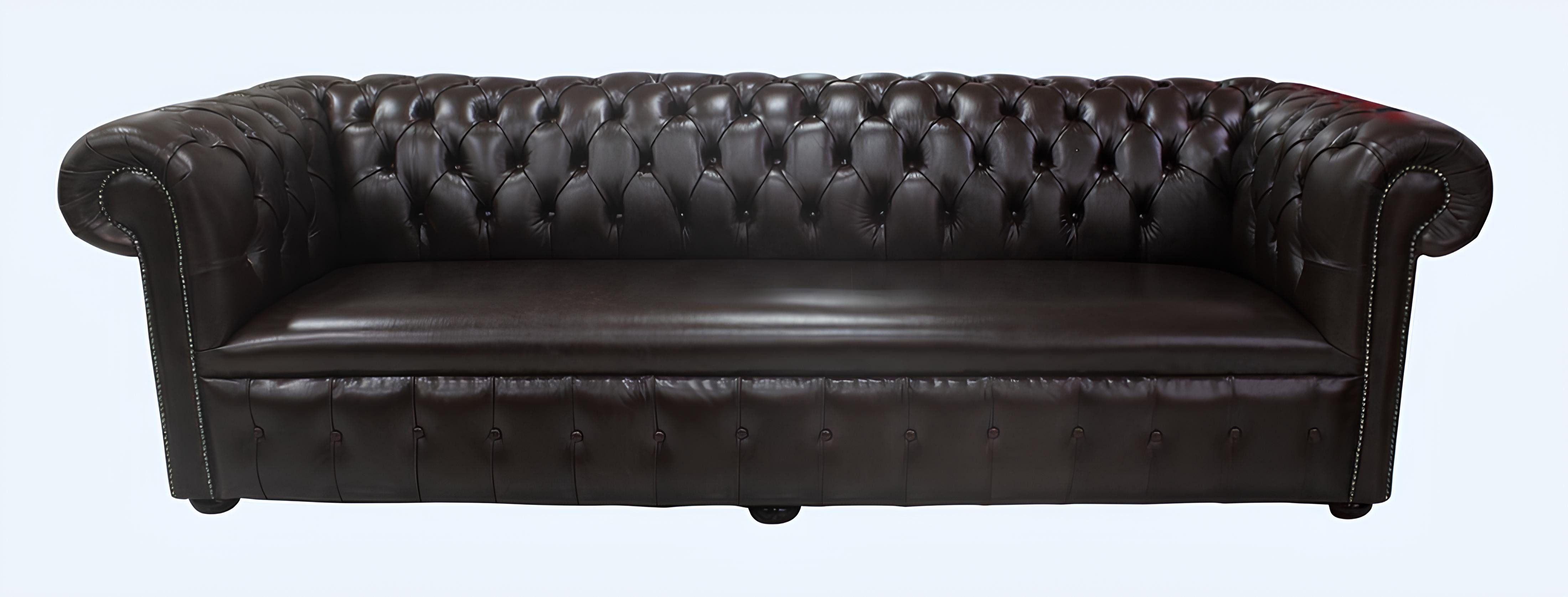 Xlmoebel Chesterfield-Sofa Viersitzer Chesterfield Polstermöbel im antiken Stil aus Leder, Hergestellt in Europa