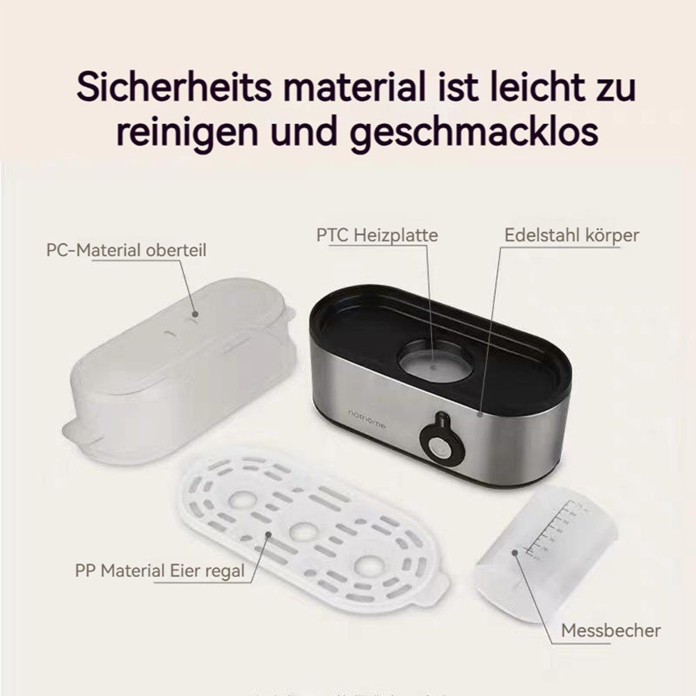 Eierkocher Edelstahl aus MOUTEN Mini-Multifunktions-Frühstücksmaschine, Sandwichmaker