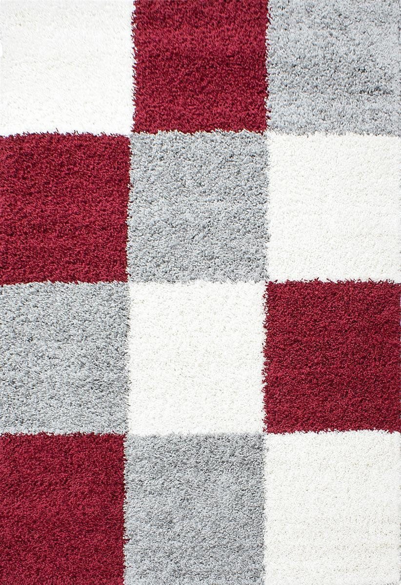 SchönesWohnen24 Hochflor-Teppich Hochflor Teppich LIFE Rot günstig online kaufen