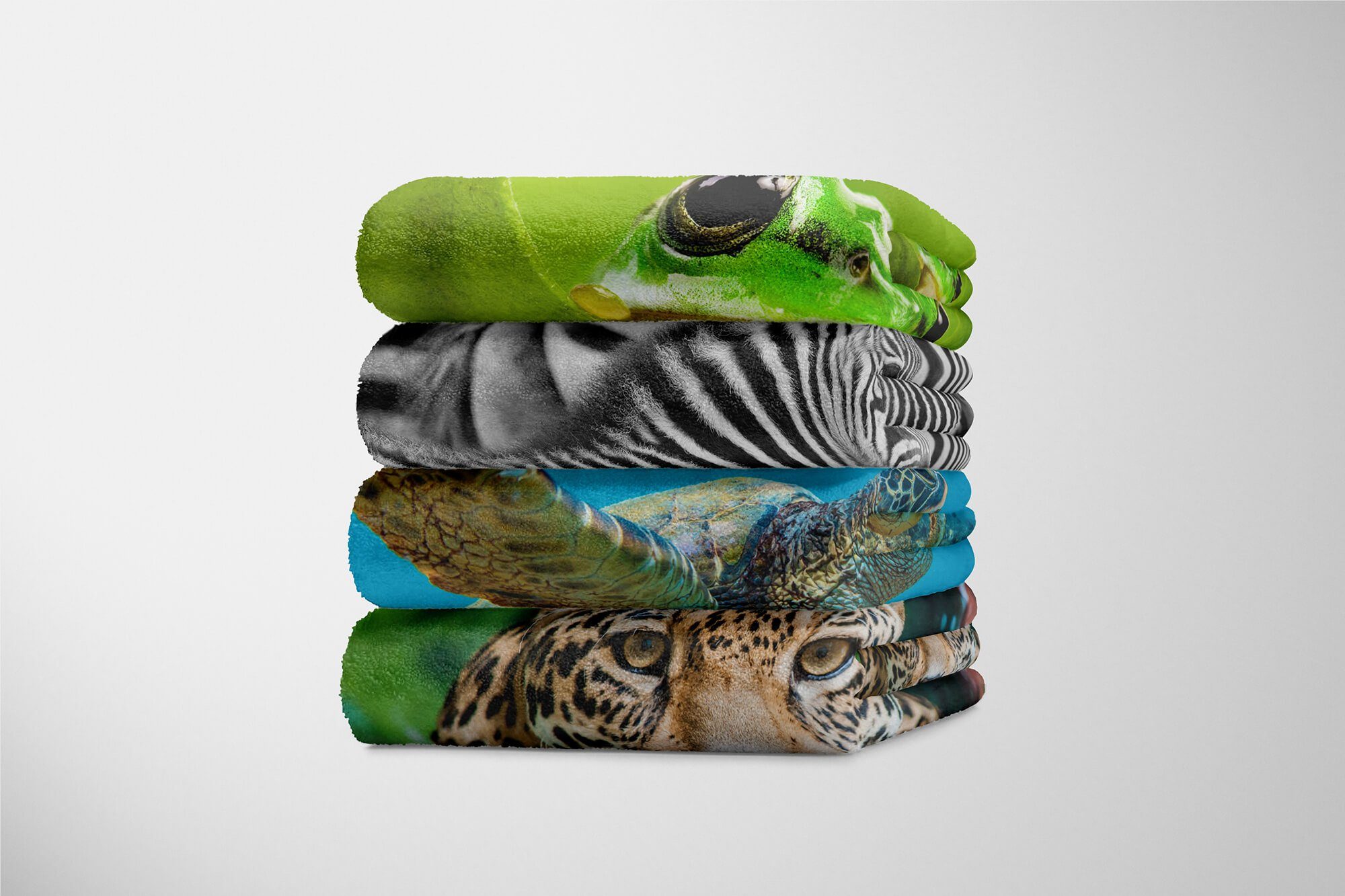 Tiermotiv Handtücher Art (1-St), Strandhandtuch Handtuch mit Saunatuch Sinus Kor, Seeschildkröte Handtuch Baumwolle-Polyester-Mix Kuscheldecke