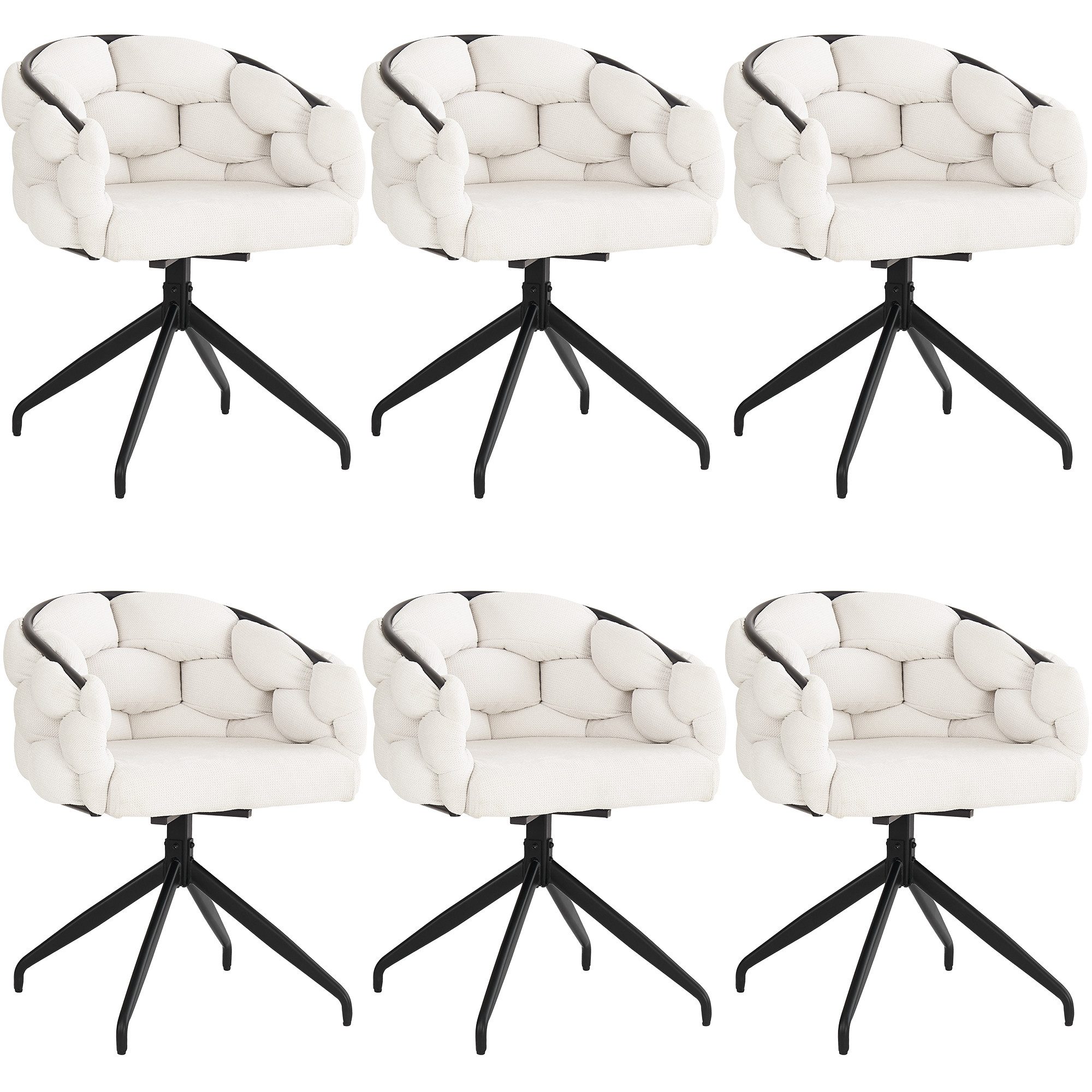 Flieks Esszimmerstuhl 360° drehbar (Set, 6 St), 6er Set Polsterstühle mit A günstig online kaufen