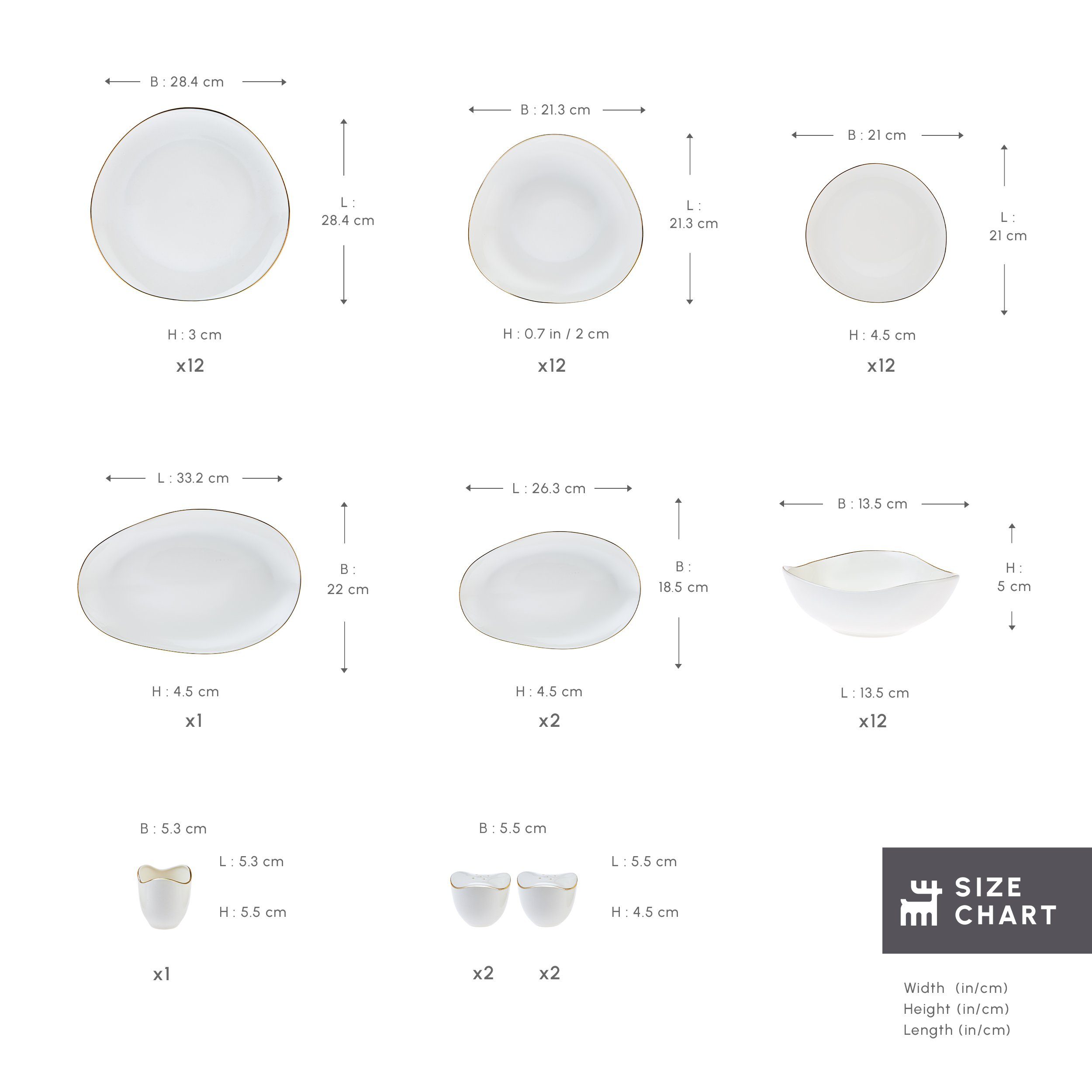 Karaca Geschirr-Set Karaca Red Carpet Streamline 56-teiliges Geschirrset für 12 Personen. € 199,95