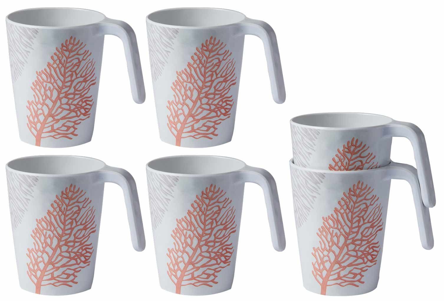 Marine Business Tasse Kaffeebecher / Mug / Kaffee-Pott - Harmony Coral, 6-tlg., Melamin