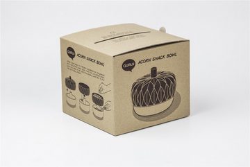 Qualy Design Snackschale Acorn Eichel-Form Box Ablage Etagere, Kunststoff, (ca. Ø 17 x 14,5 cm, braun), mit Deckel, lebensmittelecht, funktionell und dekorativ