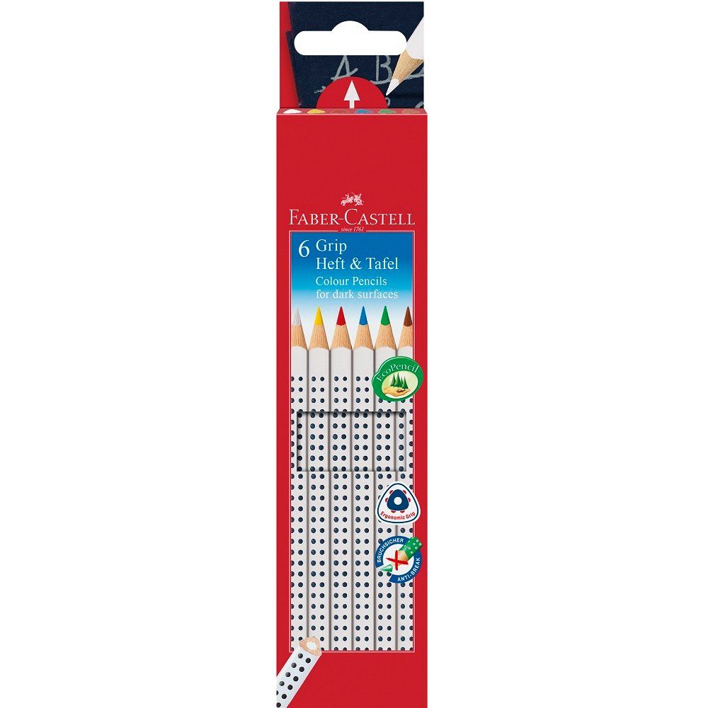 Faber-Castell Kreidemarker 6 Kreidestifte Jumbo GRIP farbsortiert