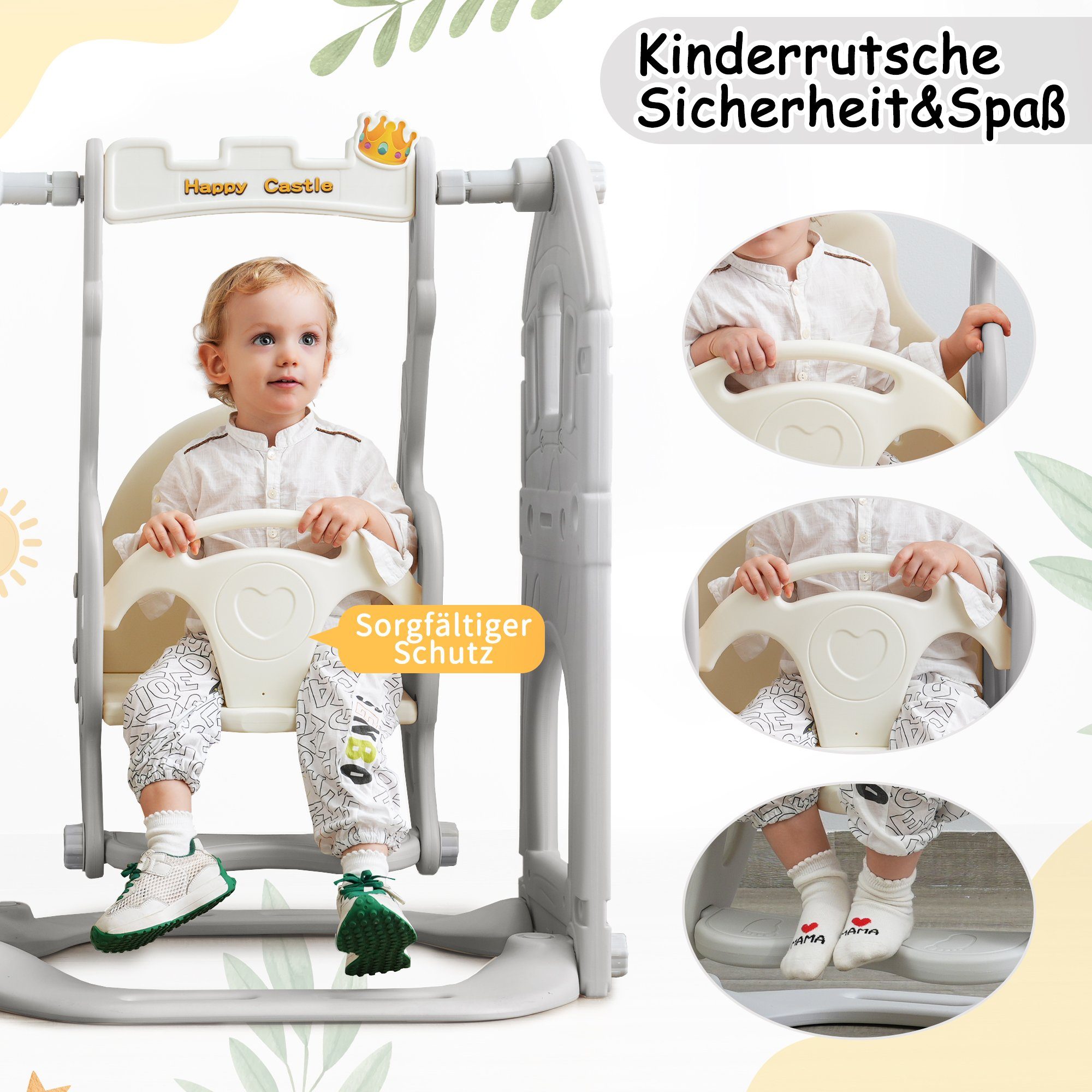 Merax Rutsche inkl. Basketballkorb, Rutsche, Klettergerüst, günstig online kaufen