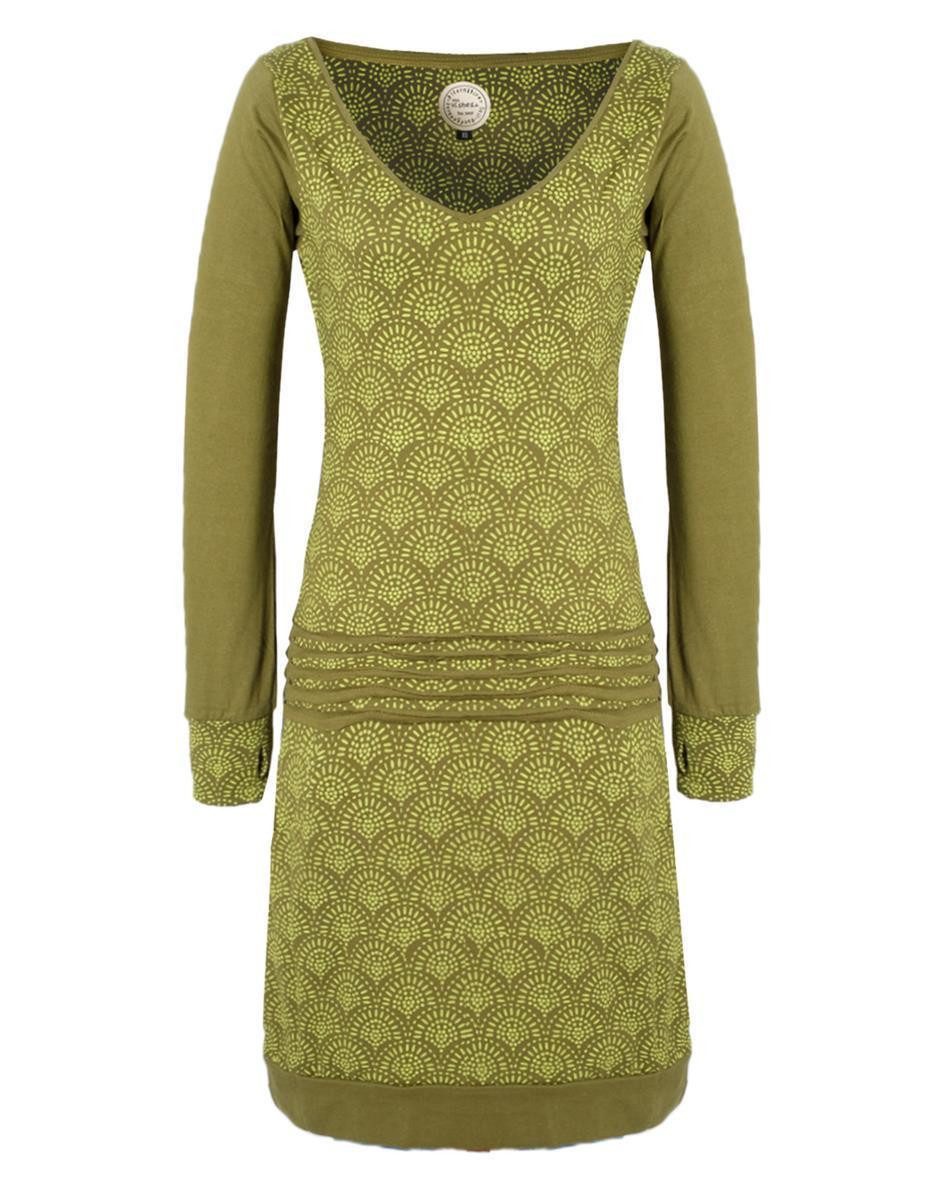 Vishes Jerseykleid Leichtes JerseykleidLangarm Платья Sweatkleid Punkte Elfen, Hippie, Boho, Goa Style