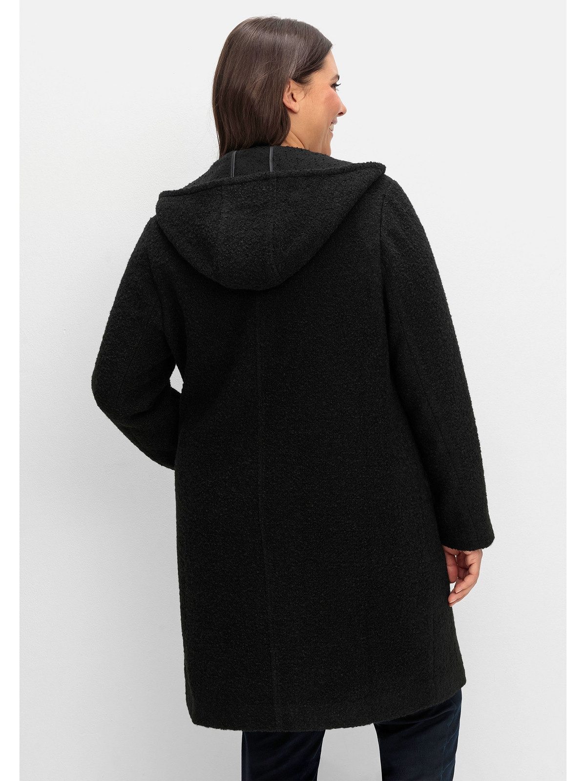 Sheego Kurzmantel Große Größen in kuscheliger Bouclé-Qualität
