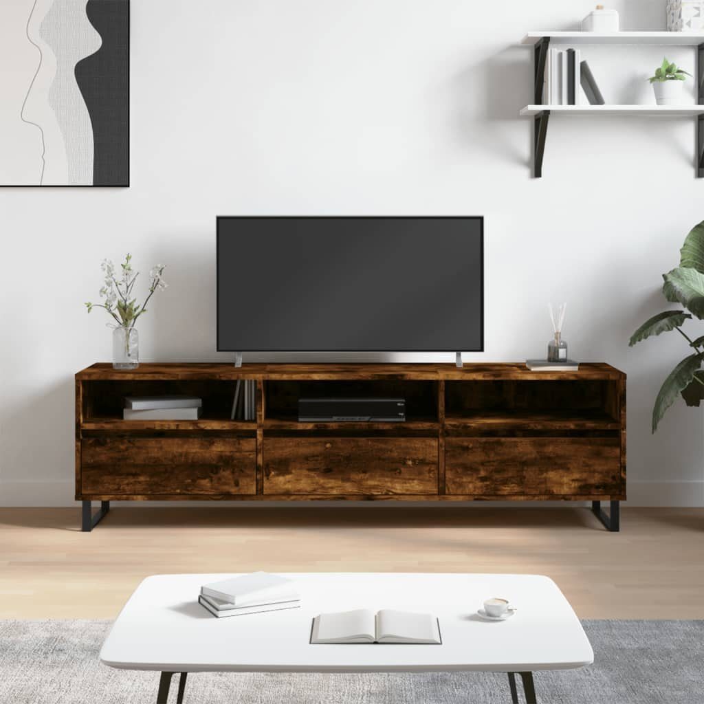 furnicato TV-Schrank Räuchereiche 150x30x44,5 cm Holzwerkstoff