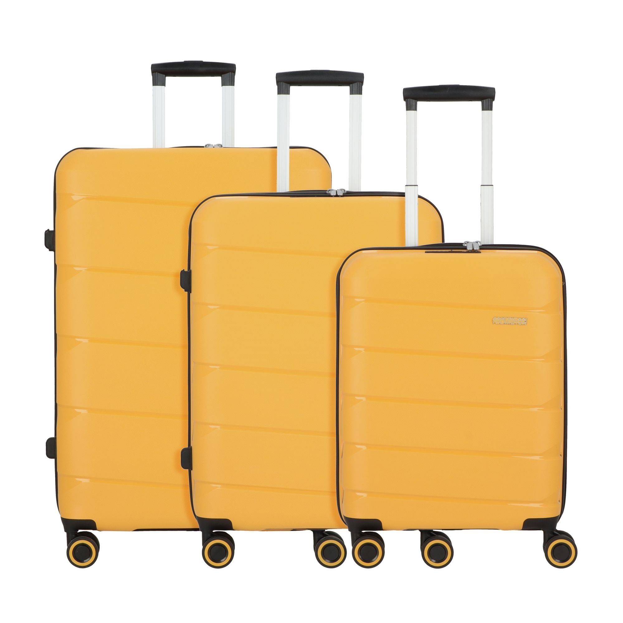 American Tourister® Trolleyset air move, 4 Rollen, (3-teilig, 3 tlg), Polypropylen sunset yellow