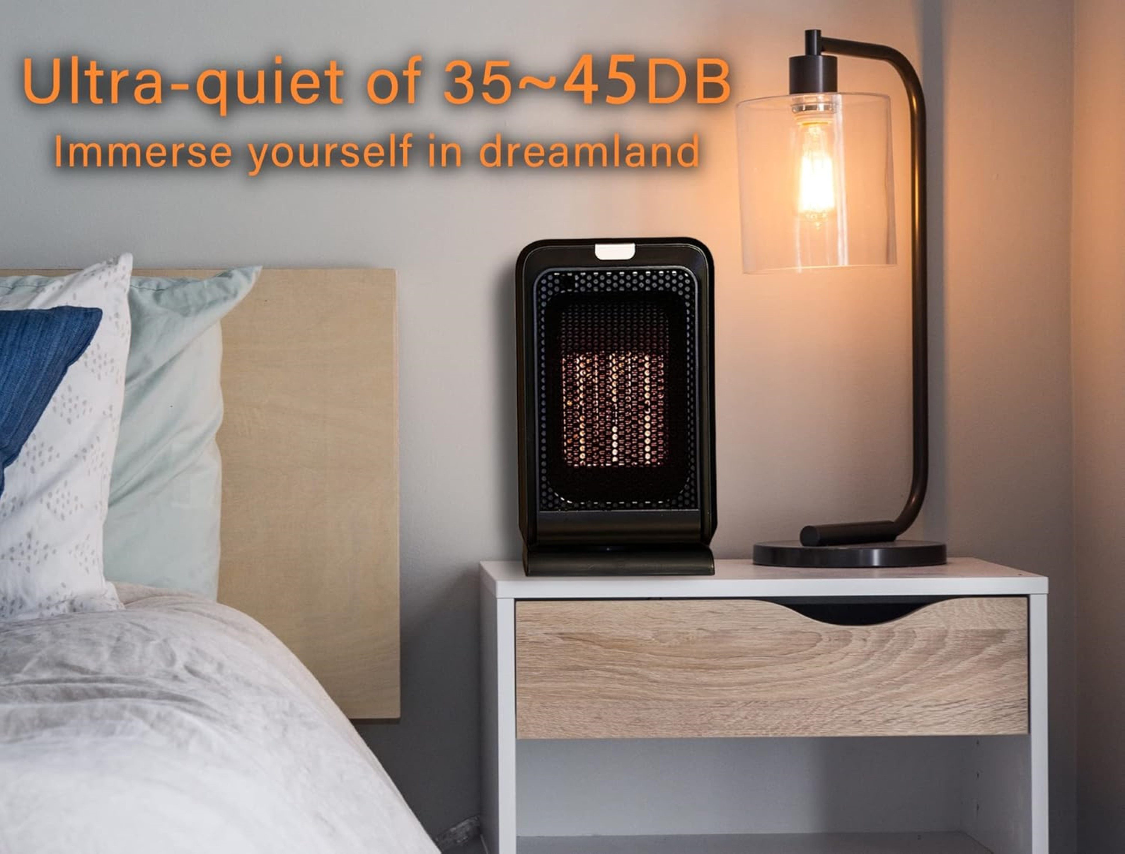 LaCute Heizlüfter 1000W Keramik Heizlüfter mit 90° Oszillation Timer leise Innenraum XL, 1000W Keramik Heizlüfter mit 90° Oszillation, Timer & leisem Betrieb