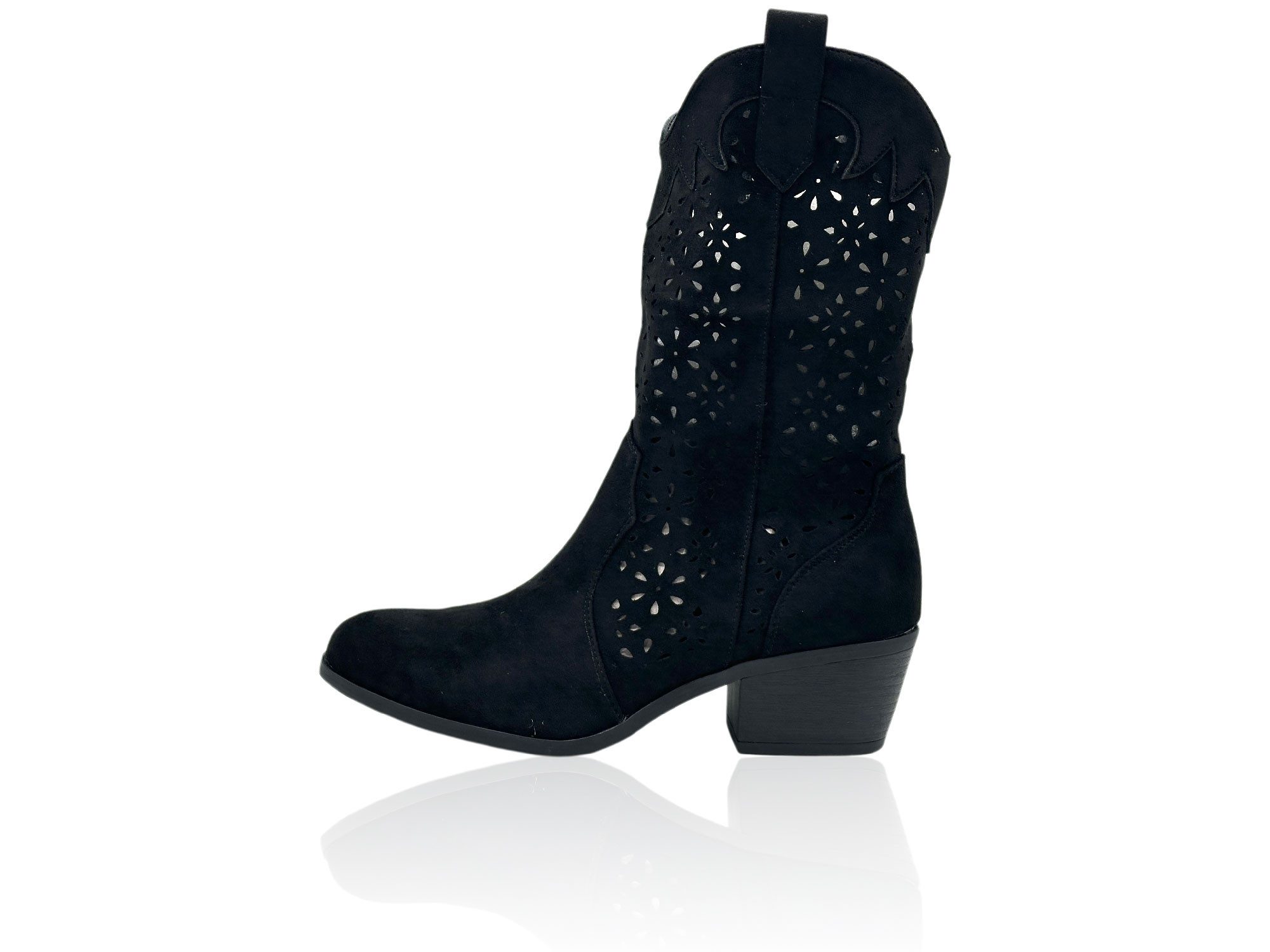 Nowaland Damen Sommerstiefel im modischen Cowboy-Stil Stiefel Seitlicher Re günstig online kaufen
