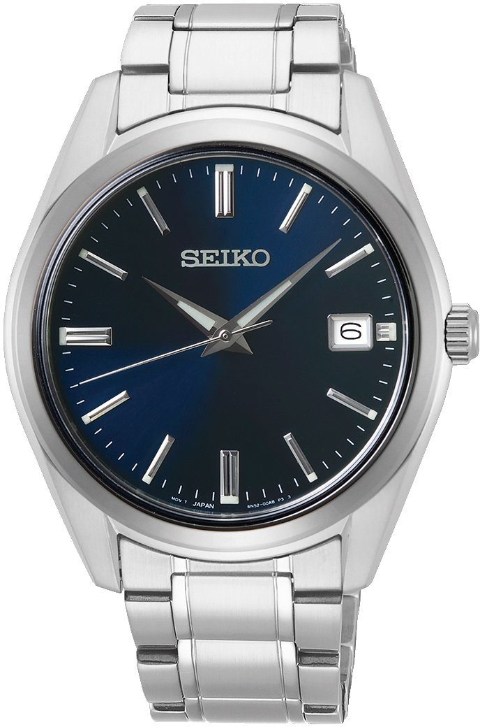 Seiko Quarzuhr Herren Quarz Saphirglas, SUR309P1, Armbanduhr, Herrenuhr, Damenuhr, Datum, Saphirglas, Edelstahlarmband