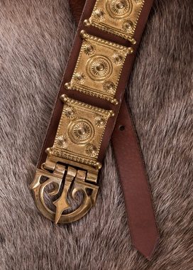 Battle Merchant Ritter-Kostüm Cingulum, Römischer Gürtel aus Leder und Messing