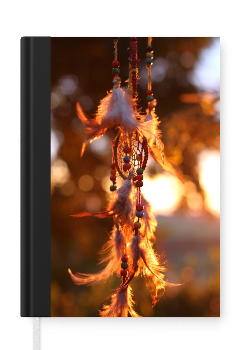 MuchoWow Notizbuch Ein Traumfänger bei Sonnenuntergang, Notebook, Notizblock a5, Tagebuch, Journal Liniert