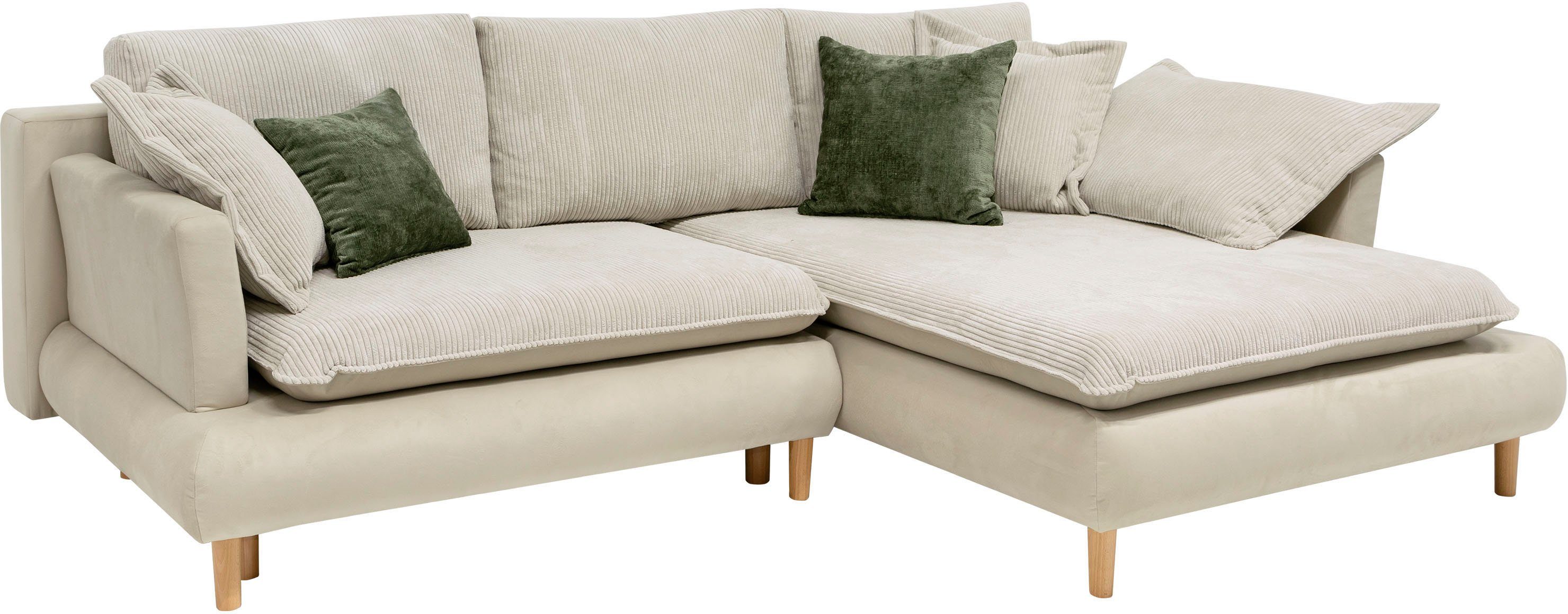 COLLECTION AB Ecksofa Mandela, mit Bettfunktion und Bettkasten beige