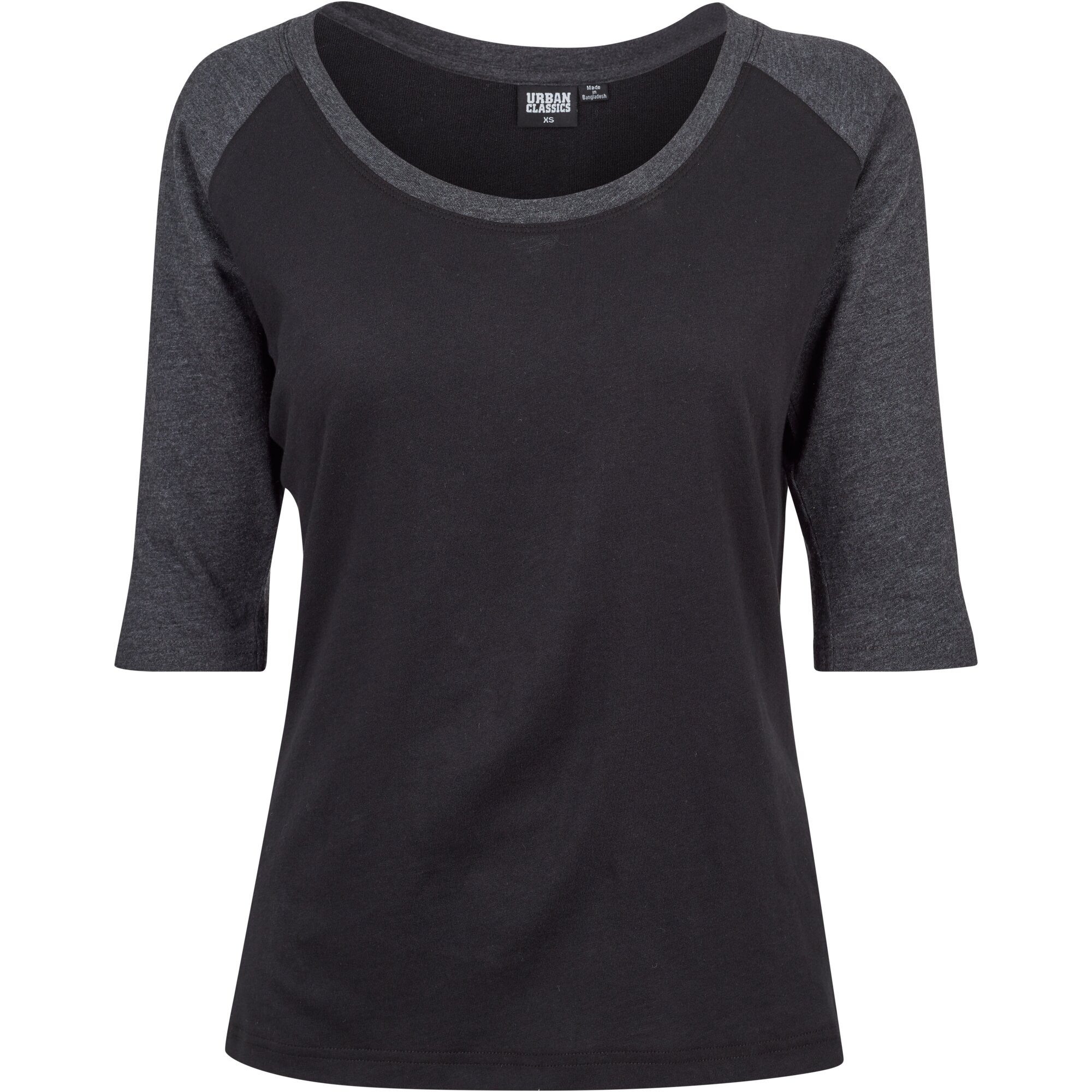 URBAN CLASSICS Kurzarmshirt "Urban Classics Damen Ladies 3/4 Contrast Ragla günstig online kaufen