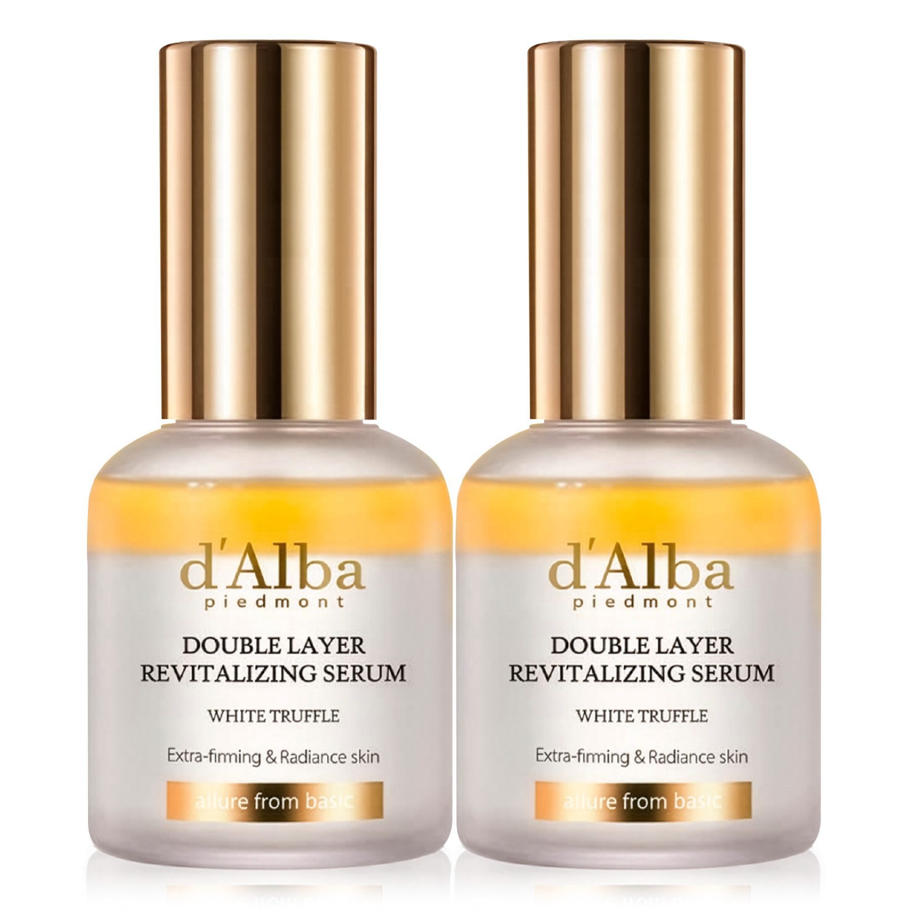 d'Alba Gesichtsserum White Truffle Double Layer Revitalizing Serum Vegan, 2-tlg., Gesichtsserum, Trüffel, Hautpflege