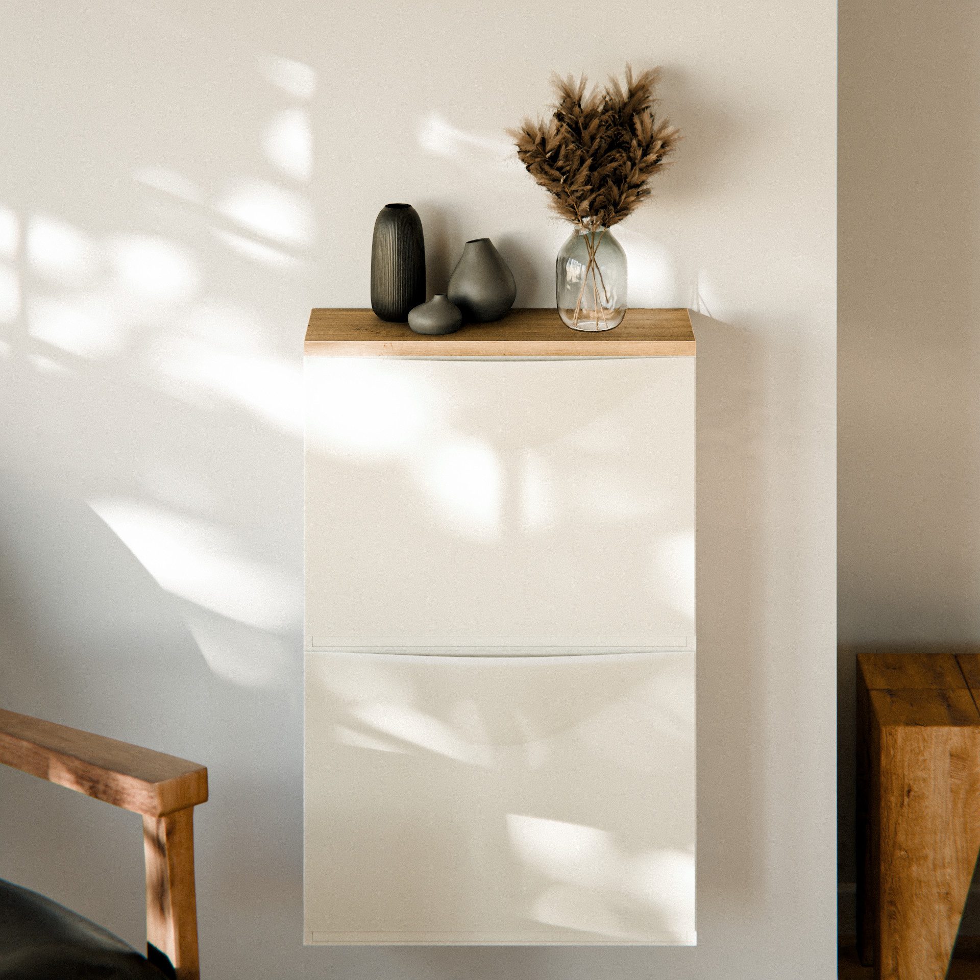 Clutter Cover Abdeckplatte für Trones Schuhschrank, Holzplatte im Stil Eich günstig online kaufen