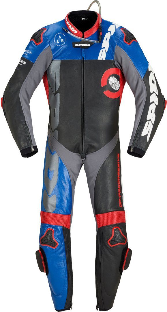 SpiDi Motorradkombi DP-Progressive Perforated Pro 1-Teiler Motorrad Lederkombi Wasserdicht Atmungsaktiv protektoren abriebfest herausnehmbares wass