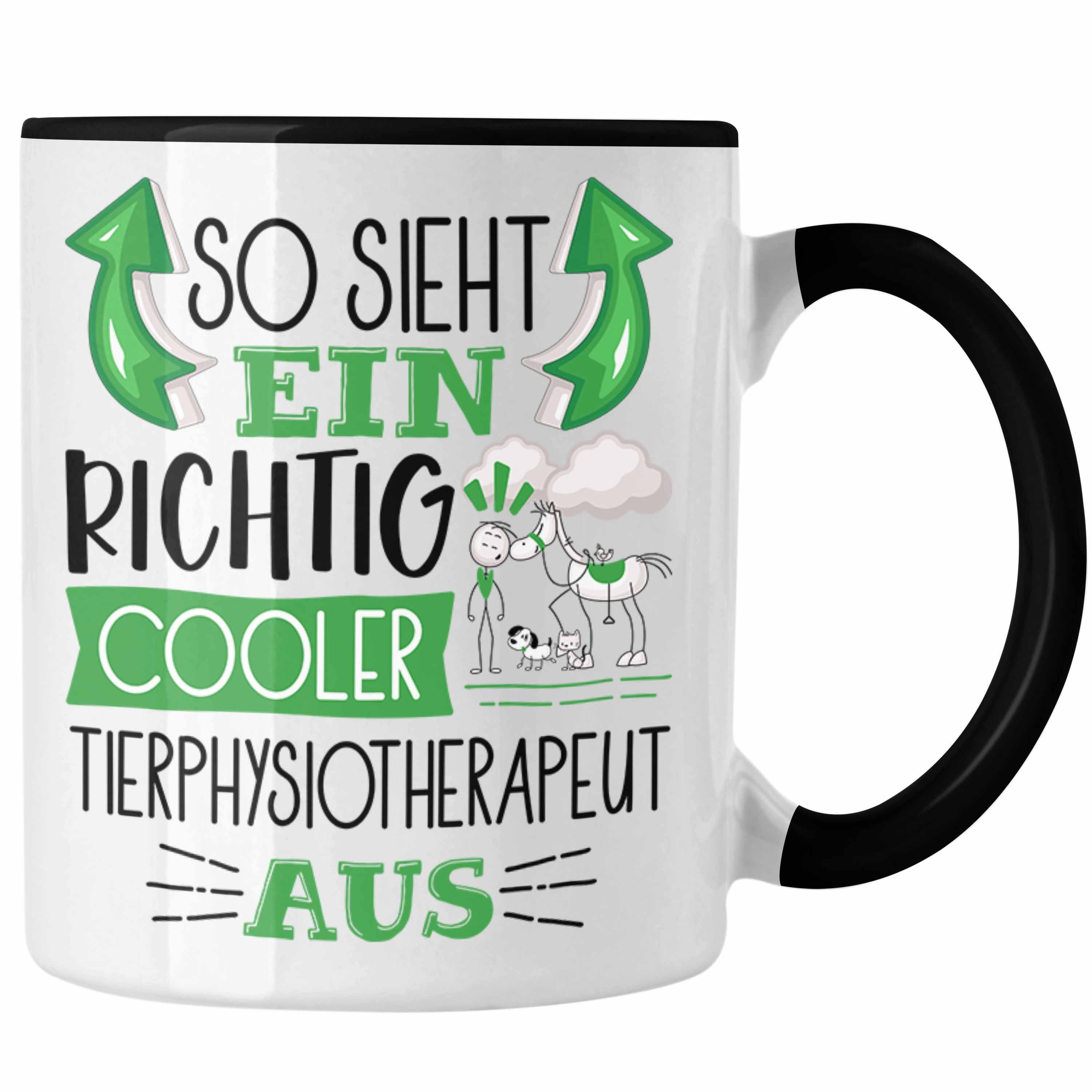 Trendation Tasse Tierphysiotherapeut Tasse So Richtig Cooler Ein Tierphysiotherap Schwarz Sieht