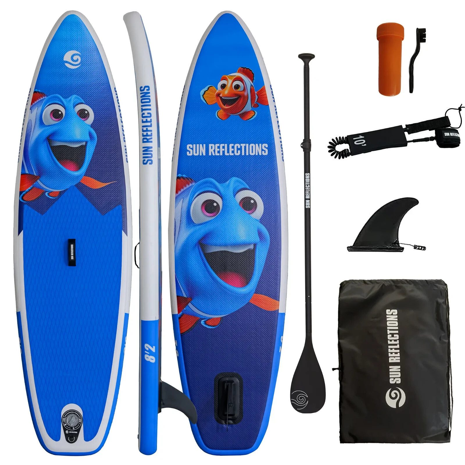 SUP-Board Sun Reflections Kids SUP 8'2 aufblasbar Kinder Board Paddel Set