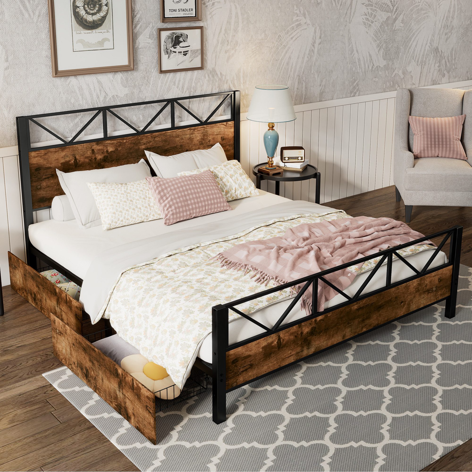 Flieks Metallbett, Doppelbett Kinderbett 140x200cm mit günstig online kaufen