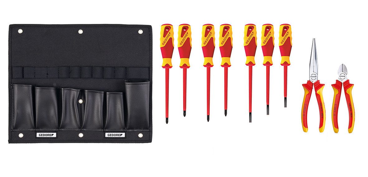 Gedore Werkzeugset S 1100 W-002 VDE VDE-Zangen/Schraubendrehersortiment für