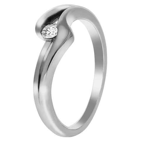 Firetti Fingerring Schmuck Geschenk Silber 925 Damenring Verlobungsring Solitär, mit Zirkonia (synth)