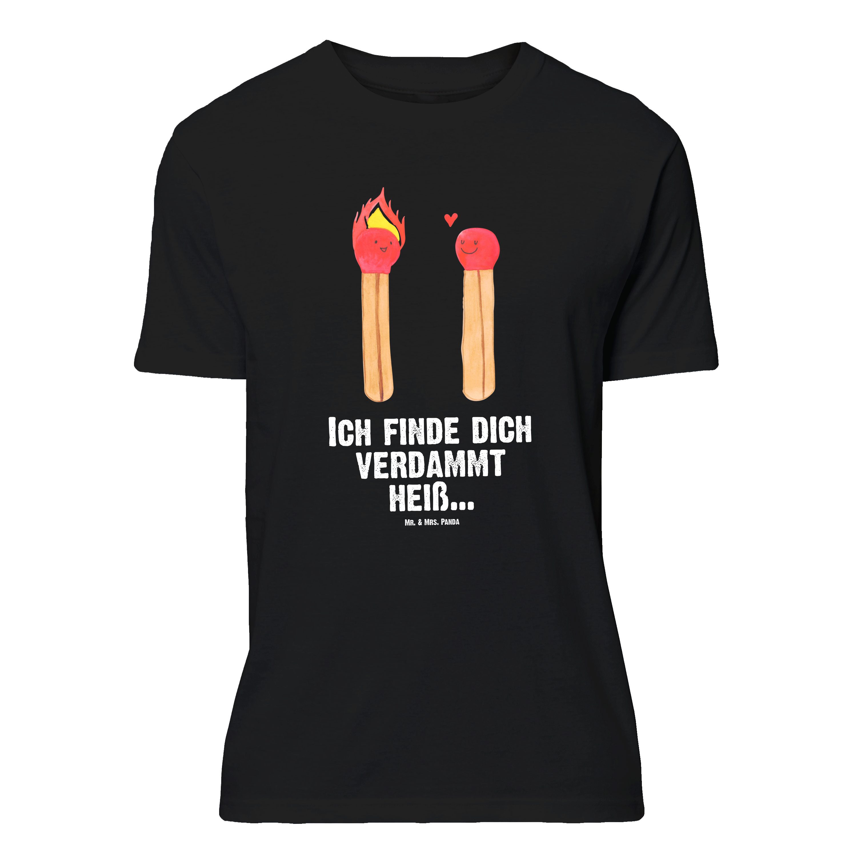Mr. & Mrs. Panda T-Shirt Streichhölzer, T-Shirt, Schwarz, große Größen T-Sh günstig online kaufen