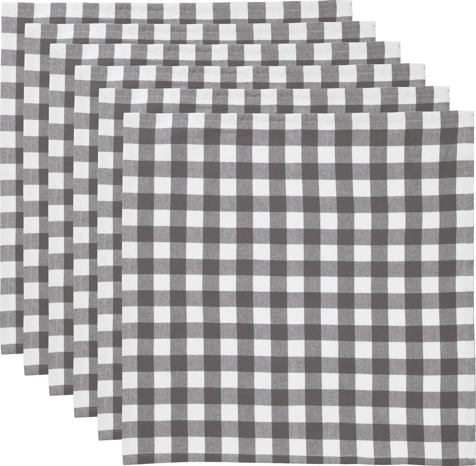 REDBEST Stoffserviette Serviette "Nashville" 6er-Pack, Baumwolle Karo