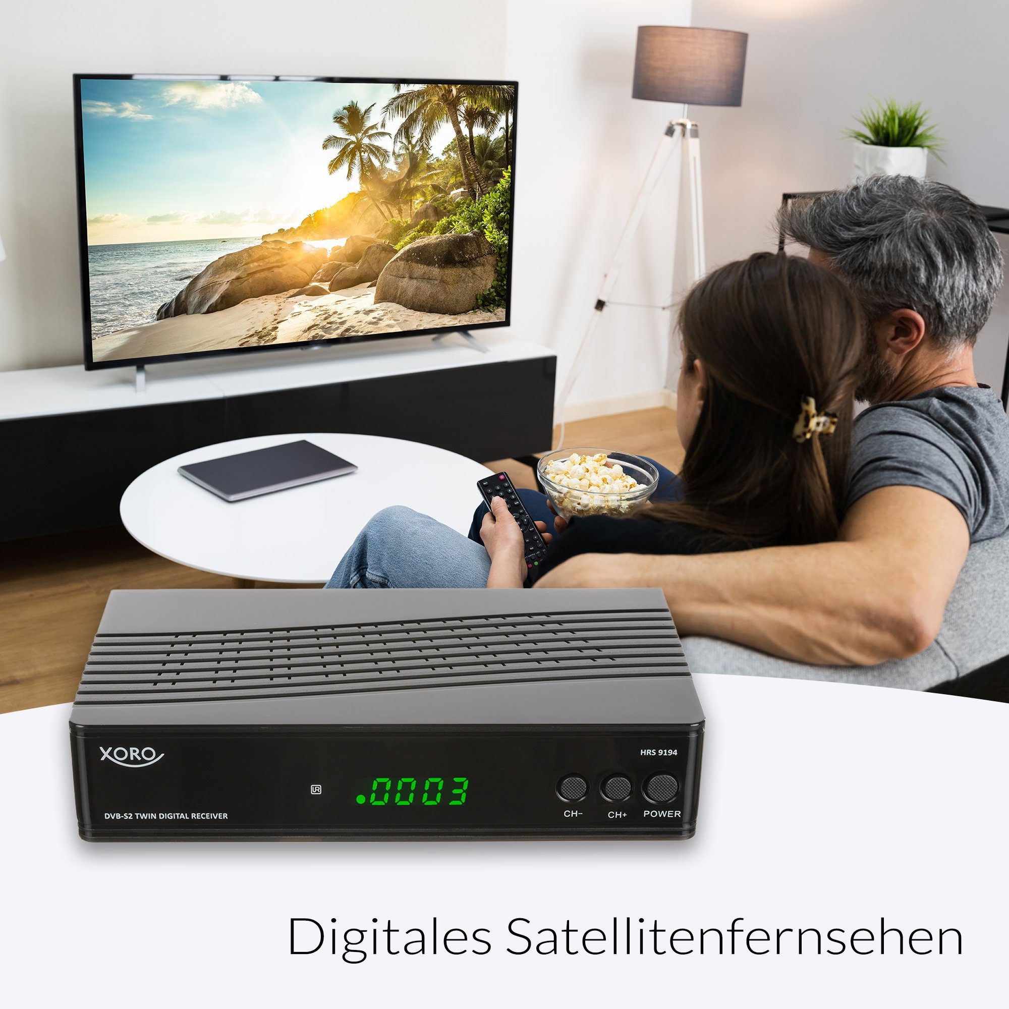 Xoro HRS 9194 TWIN, PVR Ready - 2 Aufnahmen gleichzeitig möglich, Full HD SAT-Receiver