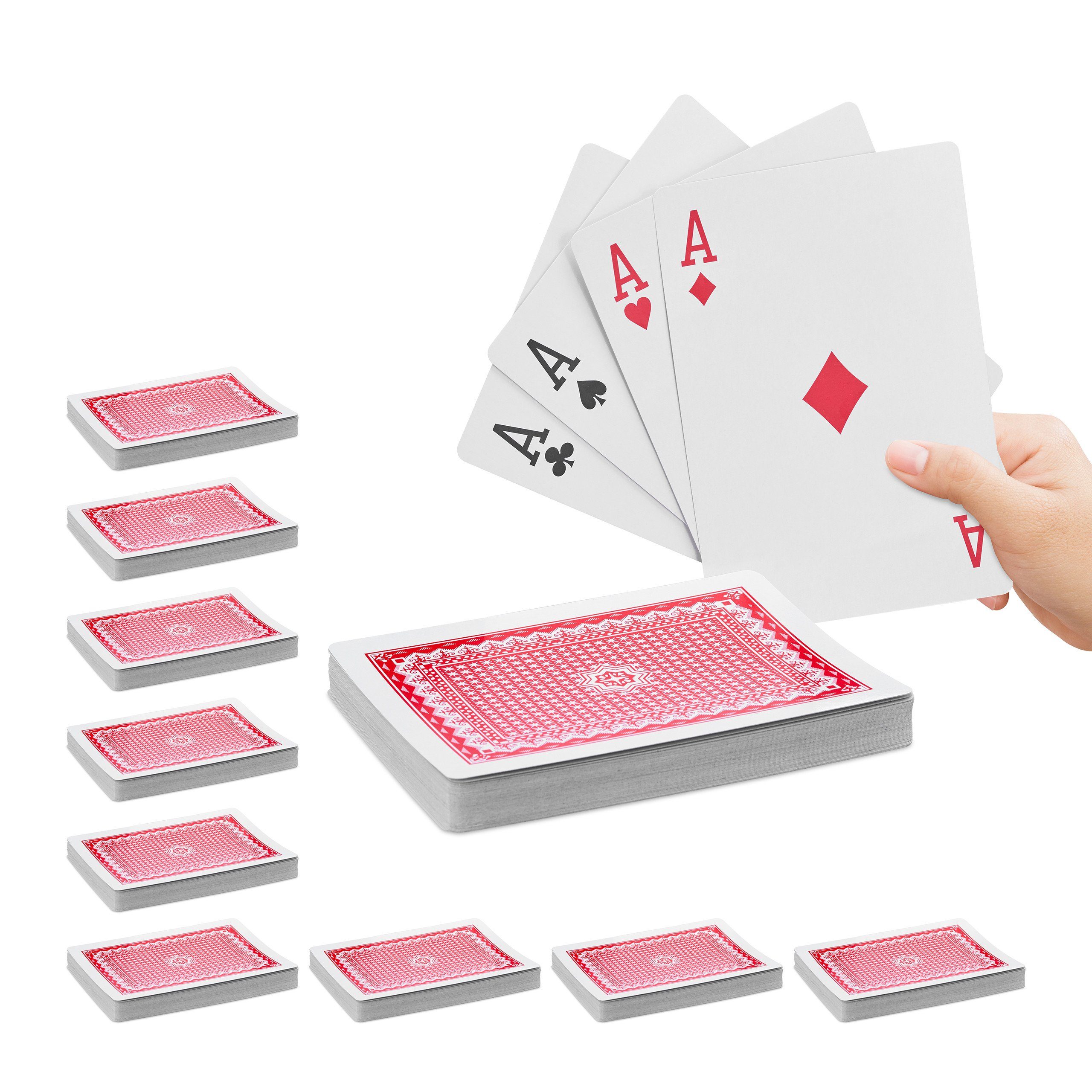 Spiel 10 x Pokerkarten Jumbo 54 Karten