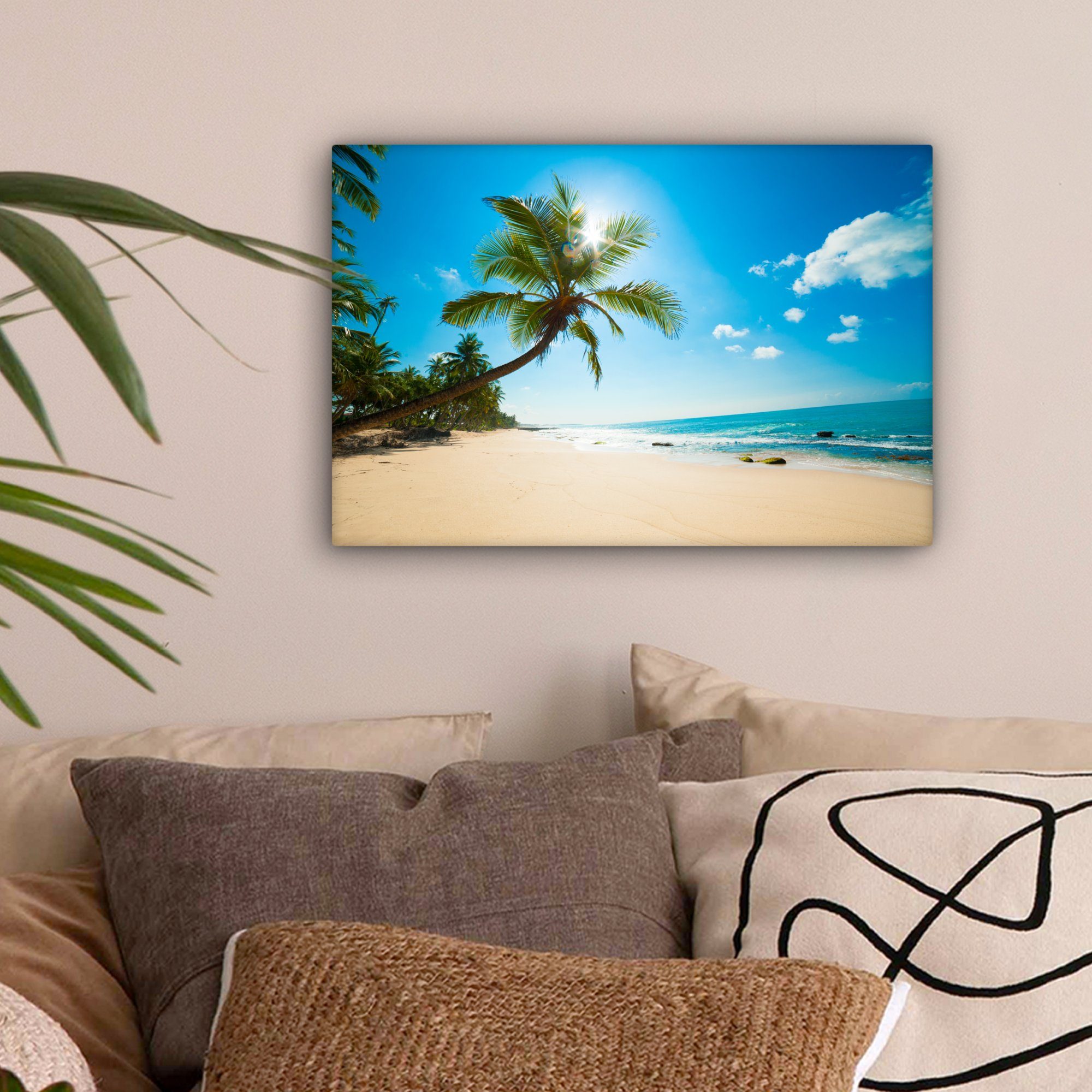 OneMillionCanvasses® Leinwandbild Strand - Meer - günstig online kaufen