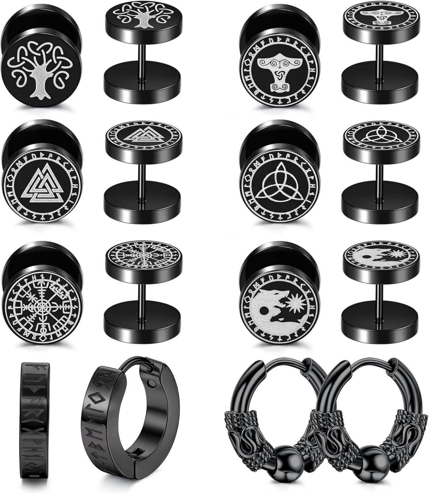 LuxusKollektion Schmuckset Herren Ohrstecker Set Wikinger günstig online kaufen
