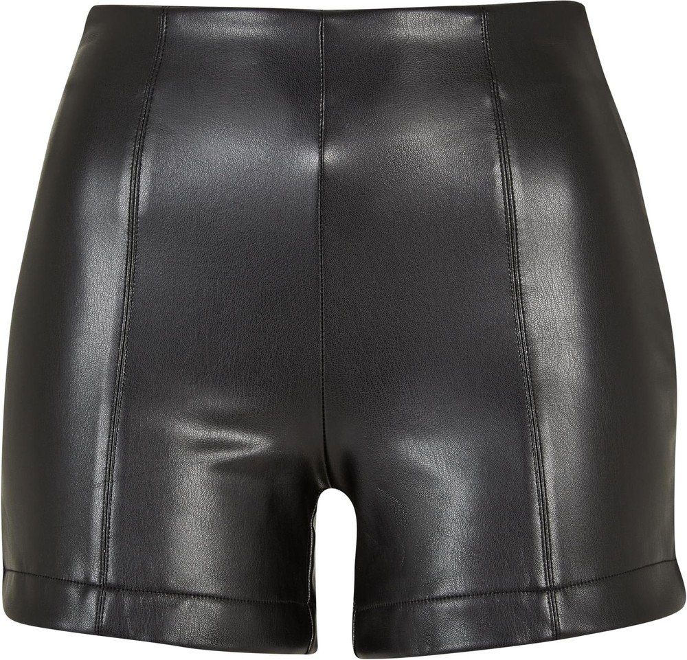 Stoffhose Urban Classics Damen Ladies Synthetic Leather Shorts