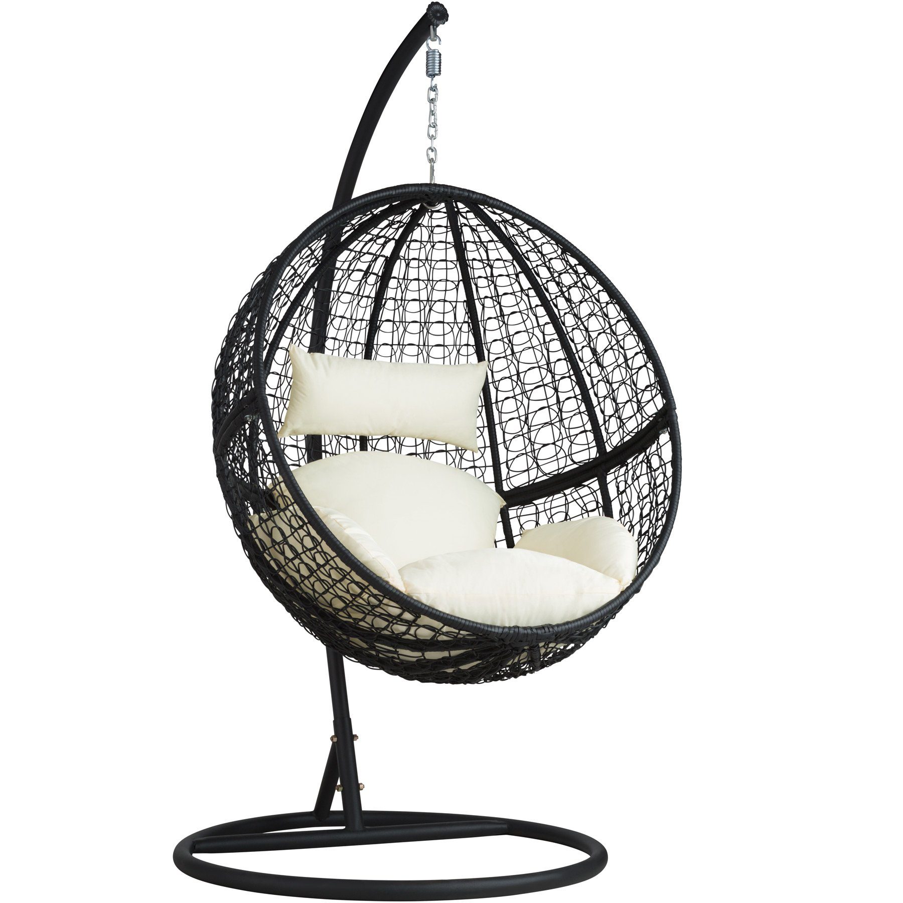 tectake Hängesessel Rattan Hängesessel, für Innen und Außenbereich