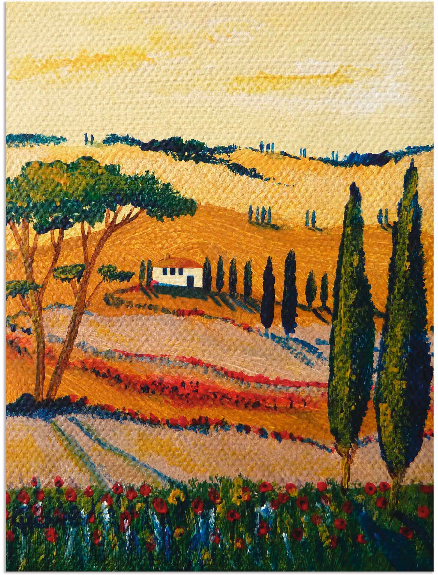 Artland Wandbild Mein Traum von der Toskana, Europa (1 St), als Alubild, Leinwandbild, Wandaufkleber oder Poster in versch. Größen