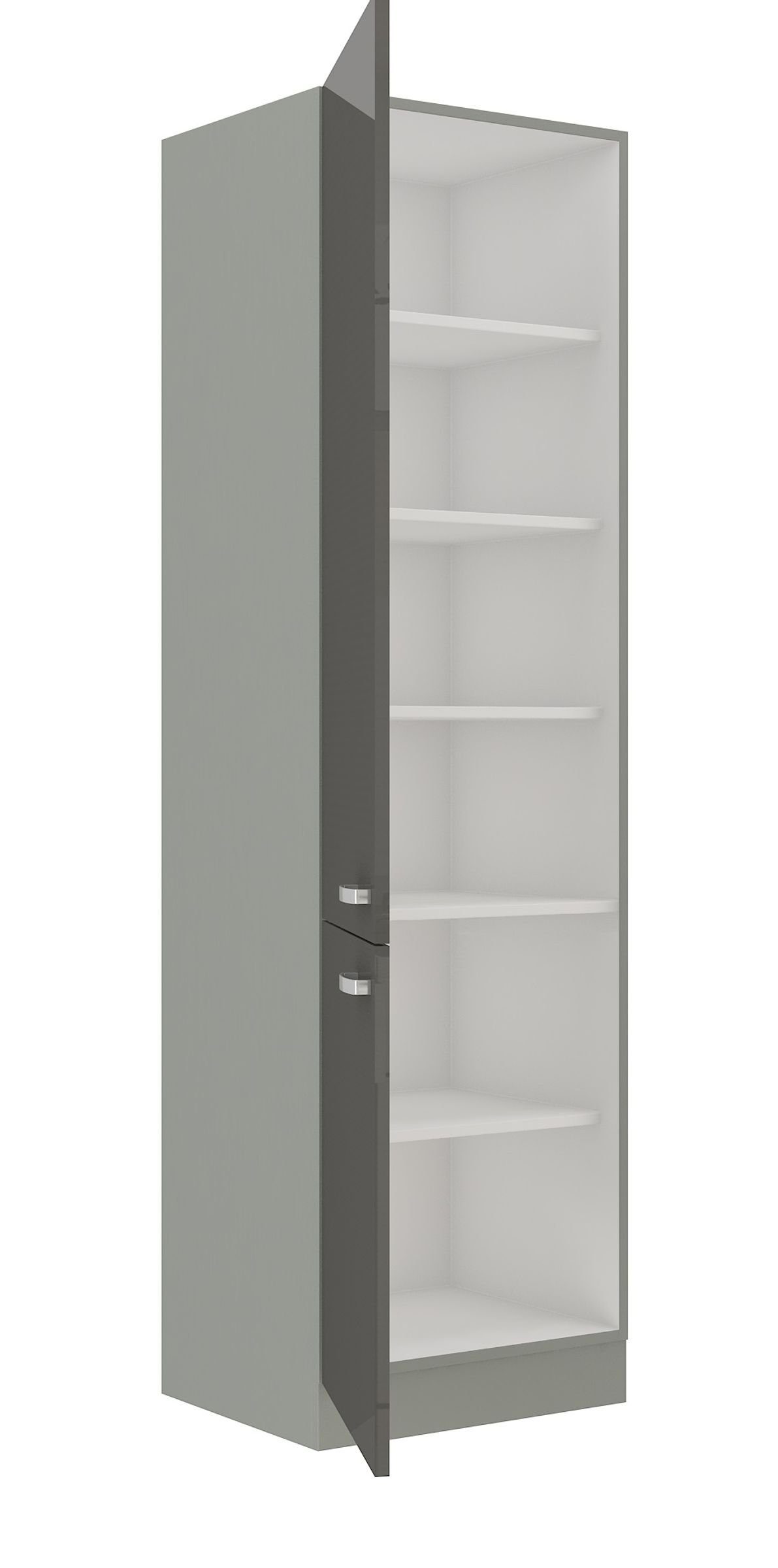 Küchen-Preisbombe Hochschrank 60 cm Küche Bianca Grey Grau Hochglanz Küchen günstig online kaufen