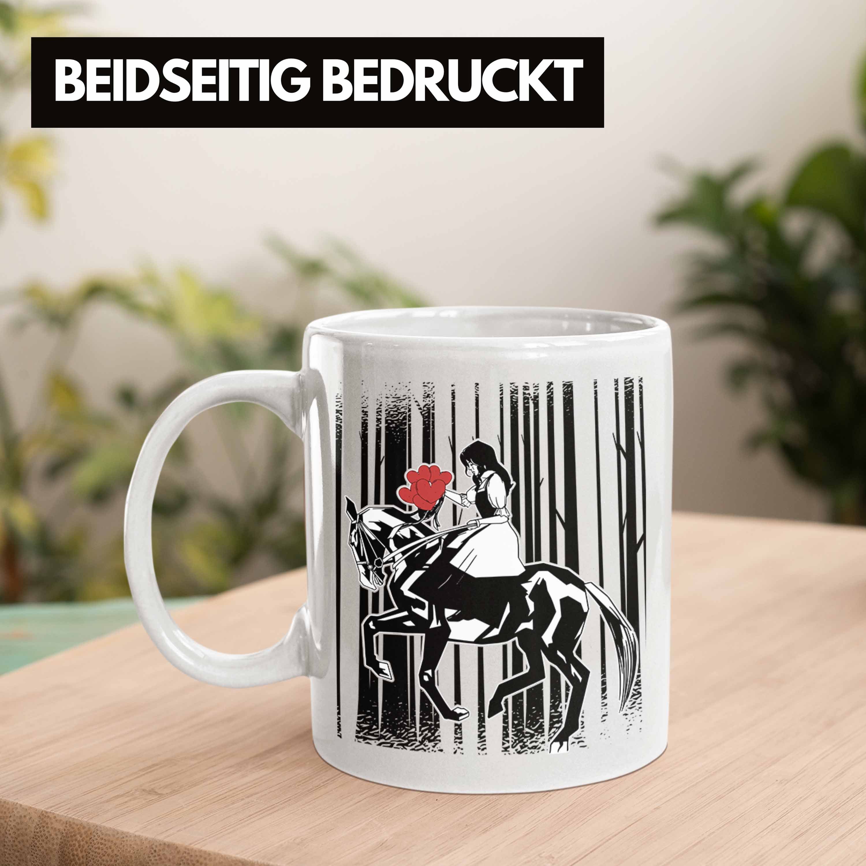 Geschenkidee - Grafik Weiss Pferde Trendation Sprüche Reiter Reiterin Tasse Geschenk Mädchen Pferde Mädchen Tasse Trendation Lustige